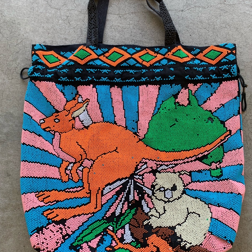 VTG Australian 60s JEWELRY TOTE animals 70s CUTE - Picture 6 of 7